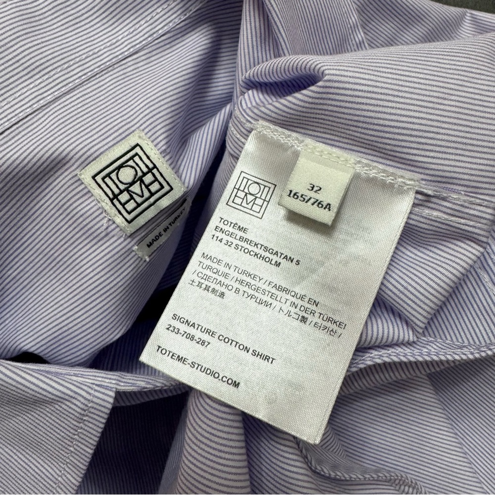 Toteme Lavender Button Down Shirt - Picture 5 of 9